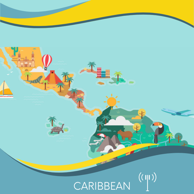 Caribbean (20+ areas)  Daily Unlimited Plan